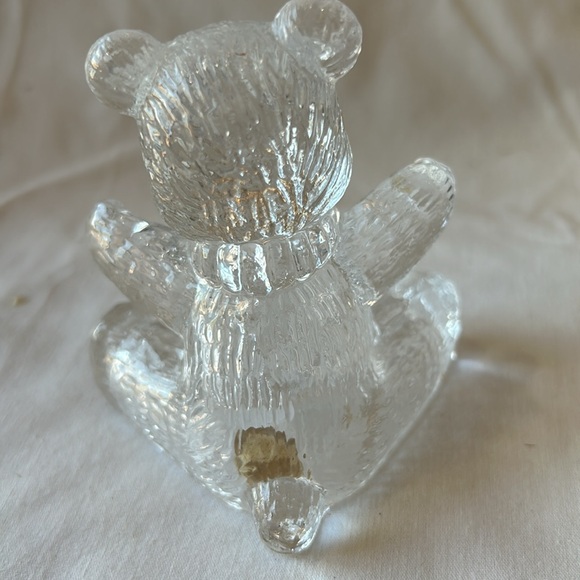 Vintage 24% Pbo Leaded Crystal Glass Teddy Bear Figurine - Picture 2 of 5